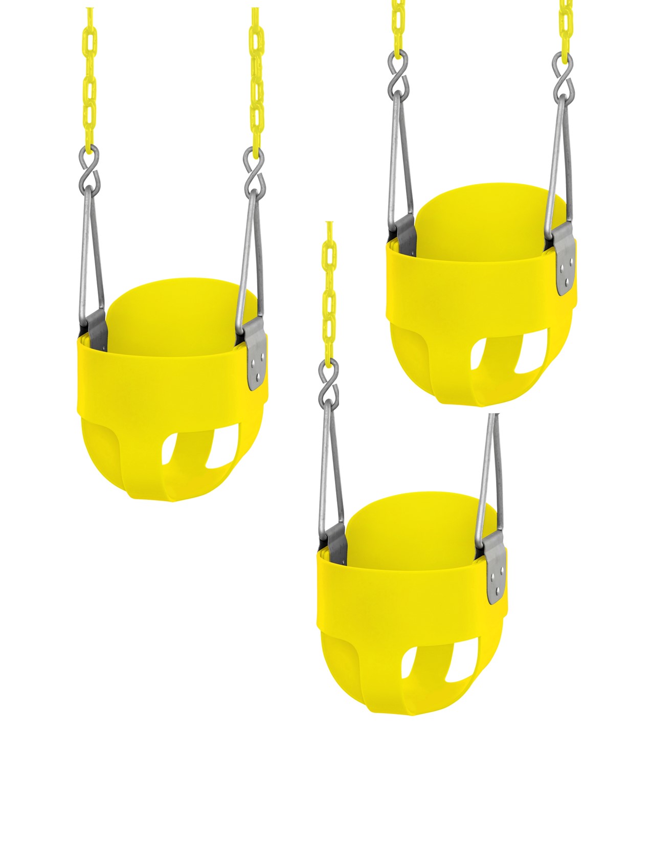 Outdoor Heights High Back Full Bucket Toddler & Baby Swing Set for