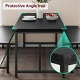 thumbnail image 3 of QinaQin Modern Industrial 3-Piece Dining Table Set, 44.4 Inch Table with 2 Benches for Small Spaces, 3 of 8