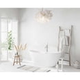 thumbnail image 3 of Elegant Kitchen and Bath 62 inch Soaking Bathtub in Glossy White with Brushed Nickel Trim, 3 of 8