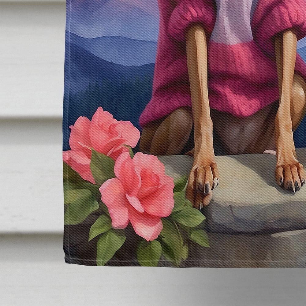 Italian Greyhound Two Hearts House Flag 28 in x 40 in