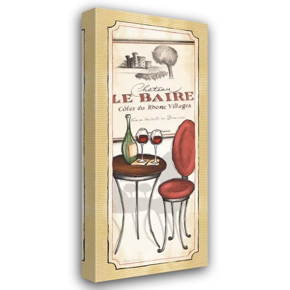 Andrea Laliberte 19x40 Gallery Wrapped Canvas Wall Art Titled - Vin Rouge