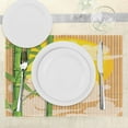 thumbnail image 3 of Ambesonne East Place Mats Set of 4, Exotic Full Moon Clouds Look, Standard Size, Yellow Green Pale Brown, 3 of 6