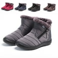 thumbnail image 5 of Women Winter Warm Ankle Snow Boots Slip-on Zip Waterproof Outdoor Walking Shoes, 5 of 8