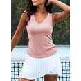 thumbnail image 4 of Camiseta sin mangas Dokotoo para mujer con cuello en V y sujetador incorporado, rosa, talla M, 4 of 6