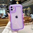 thumbnail image 3 of Phone Case for iPhone 11 6.1 inches, Soft Transparent TPU Wavy Edges Precise Camera Protection Shockproof Phone Covers for Women Men Boy Girls(Purple), 3 of 12