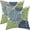 Navy Blue Green, variant on Dahlias Flowers Pillow Covers 16 x 16 Set of 2, Navy Blue White Grey Decorative Throw Pillow Covers Geometry Modern Linen Farmhouse for Couch Sofa Summer Home Outdoor Decor