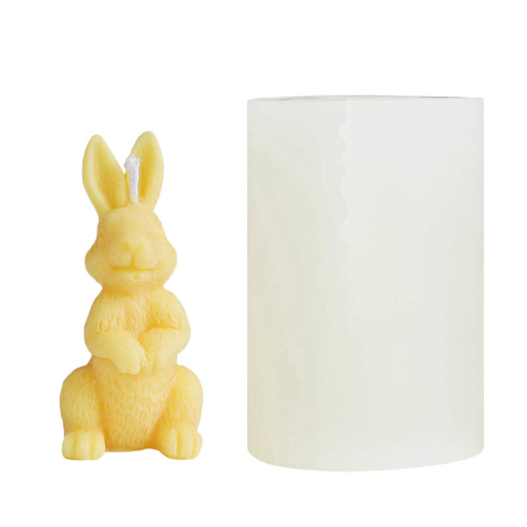 Silicone Soap Mold Rabbit Chicken Flexible Candle DIY Handmade Craft 