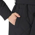 thumbnail image 4 of Winter Coats for Women Casual Cotton Coat Rhombic V-neck Long Belt Warm Loose Coat Savings up to 30% off, 4 of 5