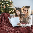 thumbnail image 2 of Throw Blanket 60"x50",Merry Xmas Red Snowflake Winter Holiday Festival Blanket for Women Men,Soft Flannel Fleece Throw for Home Living Room Bed Chair Couch Decor, 2 of 6