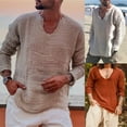 thumbnail image 5 of CENL Mens Shirts Deep V-Neck Long Sleeve T-Shirt Tee Blouse Top Casual Sexy Muscle, 5 of 8