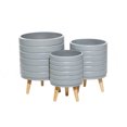 thumbnail image 6 of DecMode 10 In. Planter, MGO, Grey, 3 - Pieces, 6 of 9