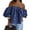 Navy, variant on WrongDuck Women's Polka Dot Off Shoulder Top 3/4 Fluffy Sleeve Cute Shirt for Summer 2026 Outerwear
