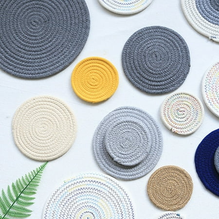 

KAOU Cotton Weaved Heat Resistance Bowl Cup Mat Pad Placemat Home Kitchen Supply