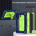 thumbnail image 5 of FIEWESEY for Lenovo Tab M9 Tablet Case,Heavy-Duty Drop-Proof Shockproof Hybrid Kids Friendly Protective Case (with Stand) for Lenovo Tab M9 2023 Release 9 Inch+Screen Protector(Navy/Green,1 Pcs), 5 of 6
