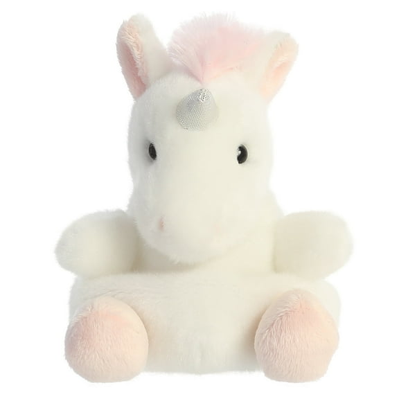 Aurora - Mini White Palm Pals - 4.5" Sassy Unicorn - Adorable Stuffed Animal
