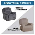 thumbnail image 4 of Waterproof Suede Stretch Recliner Slipcover, Anti-Slip Recliner Chair Cover With Side Pockets Armchair Covers Sofa Slipcover Recliner Cover Furniture Protector-Taupe, 4 of 7