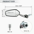 thumbnail image 4 of Unique Bargains 1 Set Universal Motorcycle Rear View Mirrors Adjustable Bar End Side Mirrors Mount M8/M10 Carbon Fiber Pattern Black Aluminum Alloy Prismatic Shape, 4 of 7