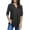 A1_Black, variant on WTXUE Women 3/4 Roll Tab Sleeve Shirts Plus Size Notch V Neck Blouses Flowy Peasant Blouse Dressy Casual Tunic Tops Pleated Shirts 2026 Fall Work Tunic Tee Tshirts Office Outfits Black L