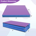 thumbnail image 3 of Gymax 4'x4'x4'' Bi-Folding Gymnastic Tumbling Mat W/Handles Home Gym Yoga MMA Purple, 3 of 10