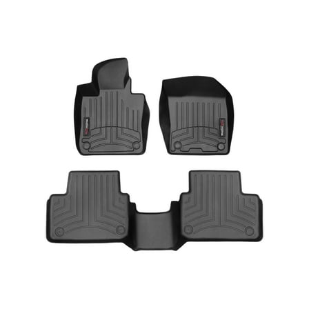 WeatherTech Custom Fit FloorLiners compatible with Volvo V60 Cross Country, V60, S60 - 1st & 2nd Row, Black