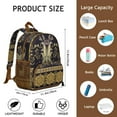 thumbnail image 2 of Chic Paisley Pattern Students Backpack - Retro Vintage Floral Boho Ethnic Mandala Inspired Paisley Decorative Print, Comfortable Adjustable Straps for School Use, 2 of 4
