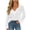 White, variant on GERsome Long Sleeve Lace Shirts for Women Ruffled V-Neck Trendy Eyelet Tops for Summer Casual Pink L