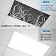 thumbnail image 4 of 2 Pack Abstract Art Fluorescent Light Covers for Ceiling Lights Black Octopus Tentacles Ocean Animal Modern Magnetic Ceiling Light Covers Overhead Light Filters for Office Classroom Home, 4 of 9