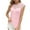 Solid Color-Pink, variant on Jewelreauty Womens Lace Crew Neck Cap Sleeve Tank Tops Casual Ribbed Solid Shirts Summer Loose Fitting Tee (S, Red)