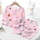 thumbnail image 2 of Odeerbi 1-12 Años Niñas Pijamas de Algodón de Verano Camisetas de Manga Larga Pantalones Suaves Estampados Ropa de Dormir Conjunto de Dos Piezas, 2 of 3