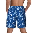 thumbnail image 3 of Kdxio Airplanes In The Sky Print Men'S Swim Trunks With Compression Liner 7 Inch Inseam Quick Dry Swim Shorts, 3 of 7
