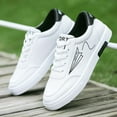 thumbnail image 1 of WIZUTIZ Chaussures de Course Décontractées pour Hommes en Cuir Ultra Légères Mode Confortables jusqu'à 30 % de Rabais Blanc, 1 of 1