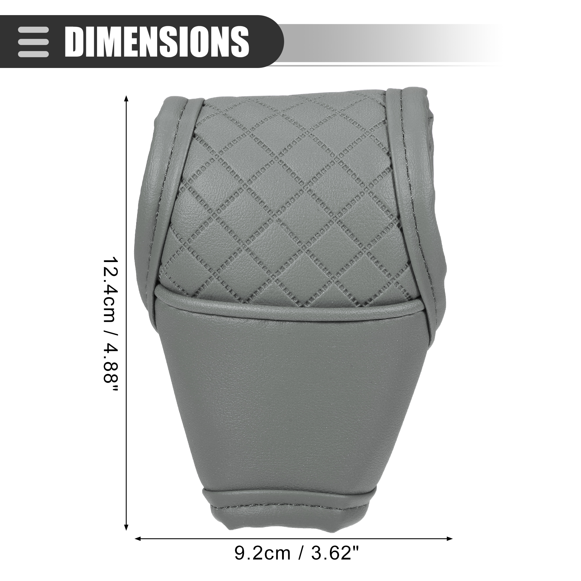 Unique Bargains Universal Car Gear Shift Cover Knob Cover Automatic Faux Leather Gray