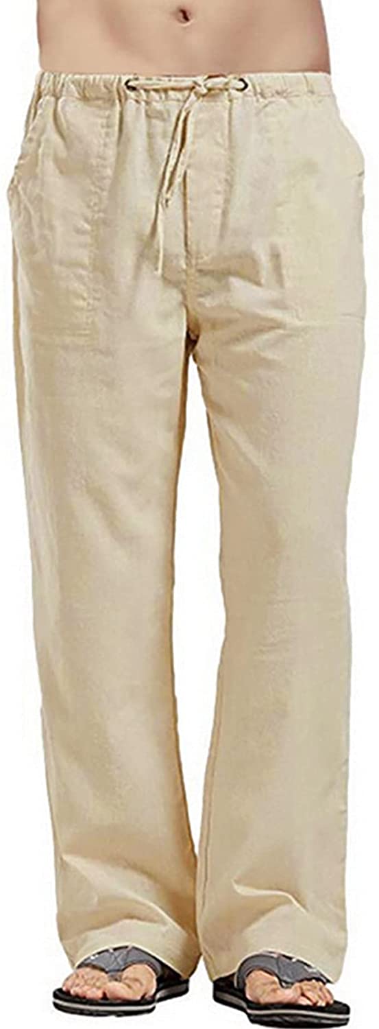 NETSENGMen's Casual Linen Drawstring 