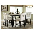 thumbnail image 5 of Weston Home Landen Faux Leather Keyhole Counter Height Stool, Set of 2, White, 5 of 6
