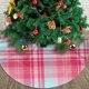 thumbnail image 3 of Falda para árbol de Navidad de tartán azul claro, escarlata y rosa, suave y divertida, decoración navideña navideña de granja de 48", 3 of 4