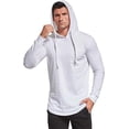 thumbnail image 2 of Aiyino Men's Hipster Hip Hop Longline Pullover Hoodies Shirts, 2 of 6