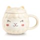 thumbnail image 1 of Taza de café de cerámica, diseños de animales, hermosa cerámica esmaltada, taza de café novedosa con diseño de alpaca 380 ml, cerámica de alta calidad, regalo único para amigos, familiares o niños, 1 of 5