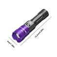 thumbnail image 4 of Zoomable Mini UV Blacklight Flashlight, 395nm Violet LED Torch for Pet Urine Detection, Banknote Inspection, Night Fishing, USB Rechargeable, 5 Modes, 4 of 7