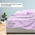 thumbnail image 5 of 1000 Thread Count 100% Egyptian Cotton 4-Piece Bed Sheet Set (1 Flat, 1 Fitted Sheet, 2 Pillow Covers) 24 Inches Deep Pocket Size Full Color Lavender Solid, 5 of 6