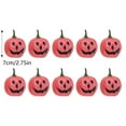 thumbnail image 2 of Halloween Foam Pumpkin Set (10PCS) - Mini Ghost Face Pumpkins for DIY Decor, Table Centerpieces, Wreath Making & Spooky Bouquet Arrangements, 2 of 6