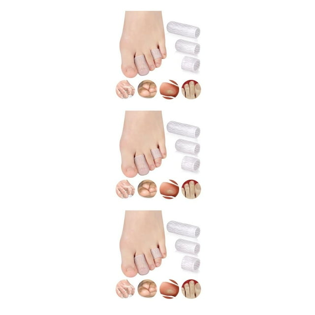 Qarigey 10 Pieces Toe Tubes Sleeves Flexible Compression Sleeves Accessory Good Foot Reusable Protection Toe Simple Washable Design Gel Type1 NO1 Qarigey CBP230697