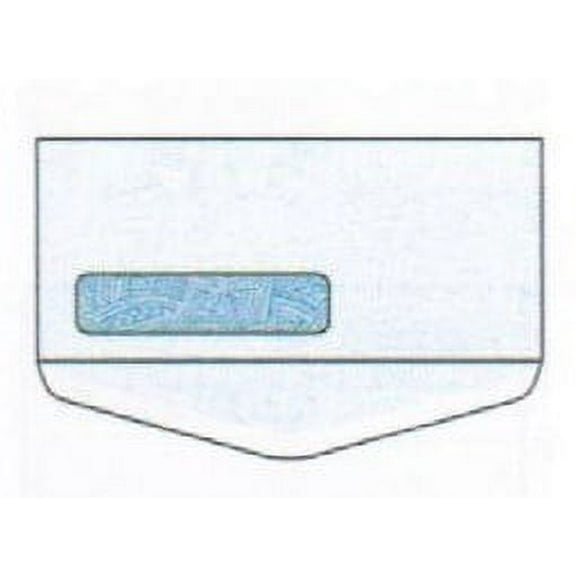 No. 10 Postage Meter Window Envelopes with Blue Wesco® Inside Security Tint, 4-1/8" x 9-1/2", White 24-lb Paper w Vellum Finish (SFI Certified) - Box of 500 Envelopes