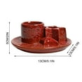 thumbnail image 3 of Xecvkr Ceramic Incense Stick Holder Candle Tray Dual Size Ash Catcher Home Office Yoga Decor Stable Base Unique Art 1pc, 3 of 5