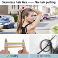 thumbnail image 6 of 100 count Hair Accessories: No  Seamless Ponytail Holders, Elastics and Bands for Thick Hair - For Girls & Women (Multicolor), 6 of 7