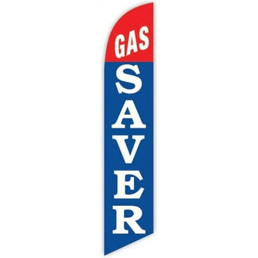 Cobb Promo Gas Saver Blue Advertising Feather Flag 12ft - Replacement Flag Only Without Poleset