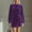 Purple, variant on Ygbgbb Women's Soft Comfy Velvet Mini Dresses Casual Long Sleeve Crewneck Dress Elegant Loose Cocktail Party Evening Dresses Red M