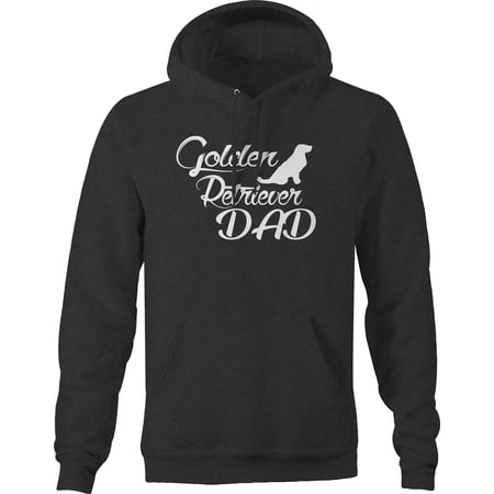 Golden Retriever Dad Dog Puppy Pet Parent Hoodies for Men Large Dark Grey