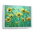 thumbnail image 2 of Designart "Elegance Of Emerald Poppies" Poppies Floater Framed Canvas Art Print, 2 of 5