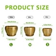 thumbnail image 3 of Round Gold Ceramic Plant Pots Set (6,8,10") -stillaflora Flower Pots for Indoor & Outdoor Plants for Potted Flowers & Greens, Indoor Outdoor Planters for Patio Balcony, 3 of 7