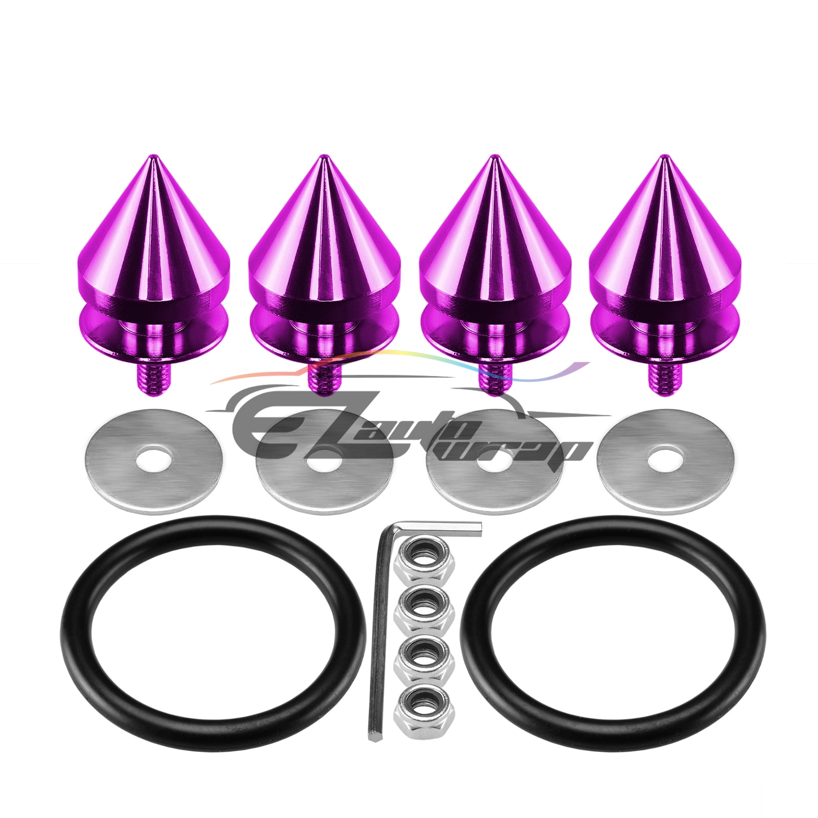 JDM Purple Spike Bumper Quick Release Fasteners For Car Bumpers Trunk
